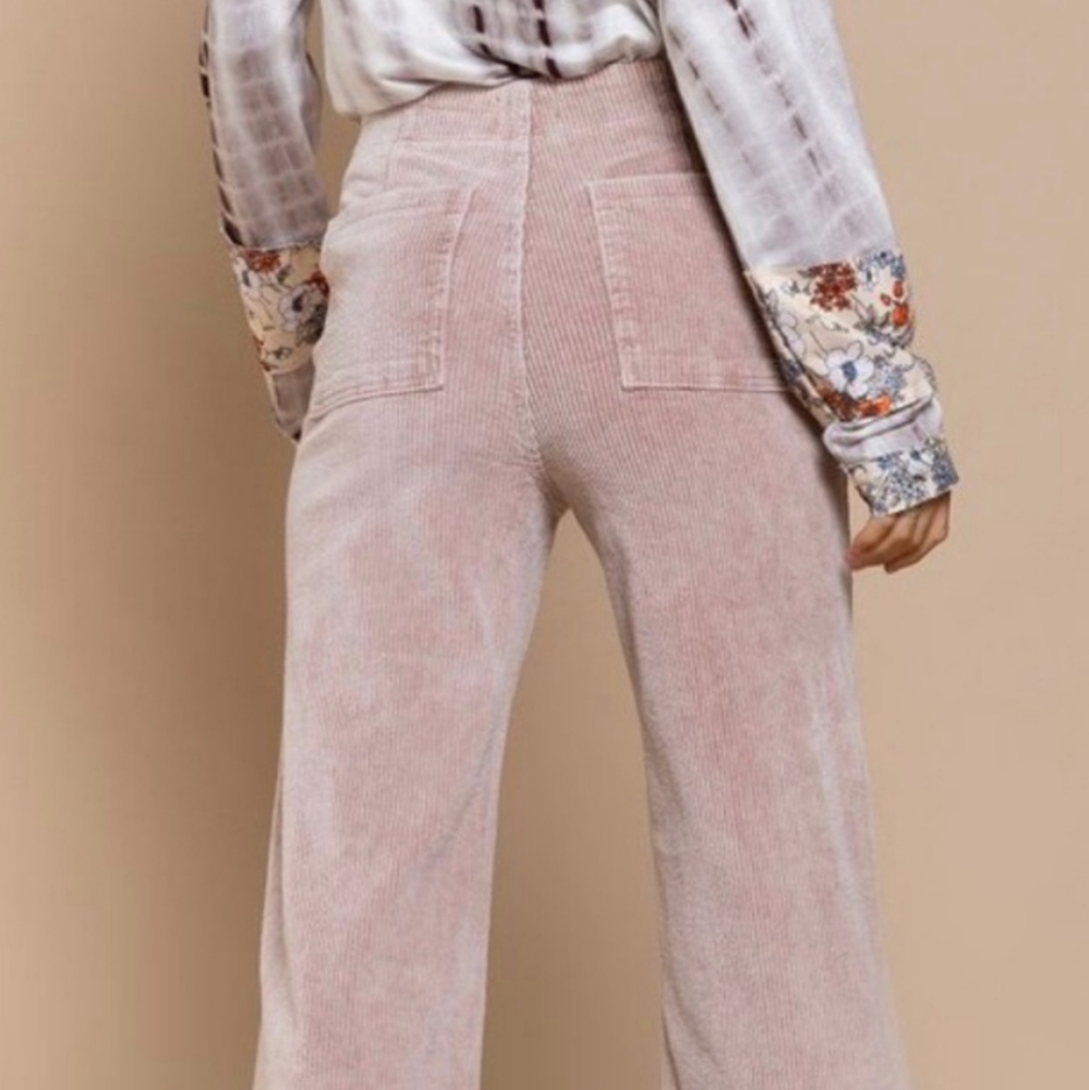 🎀 POL VINTAGE WASHED POWDER PINK CORDUROYS - Picture 3 of 6